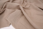 100% Cotton Double Gauze Muslin Fabric - Mushroom