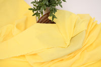 100% Cotton Double Gauze Muslin Fabric - Butter Yellow