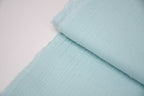 100% Cotton Double Gauze Muslin Fabric -  Aqua