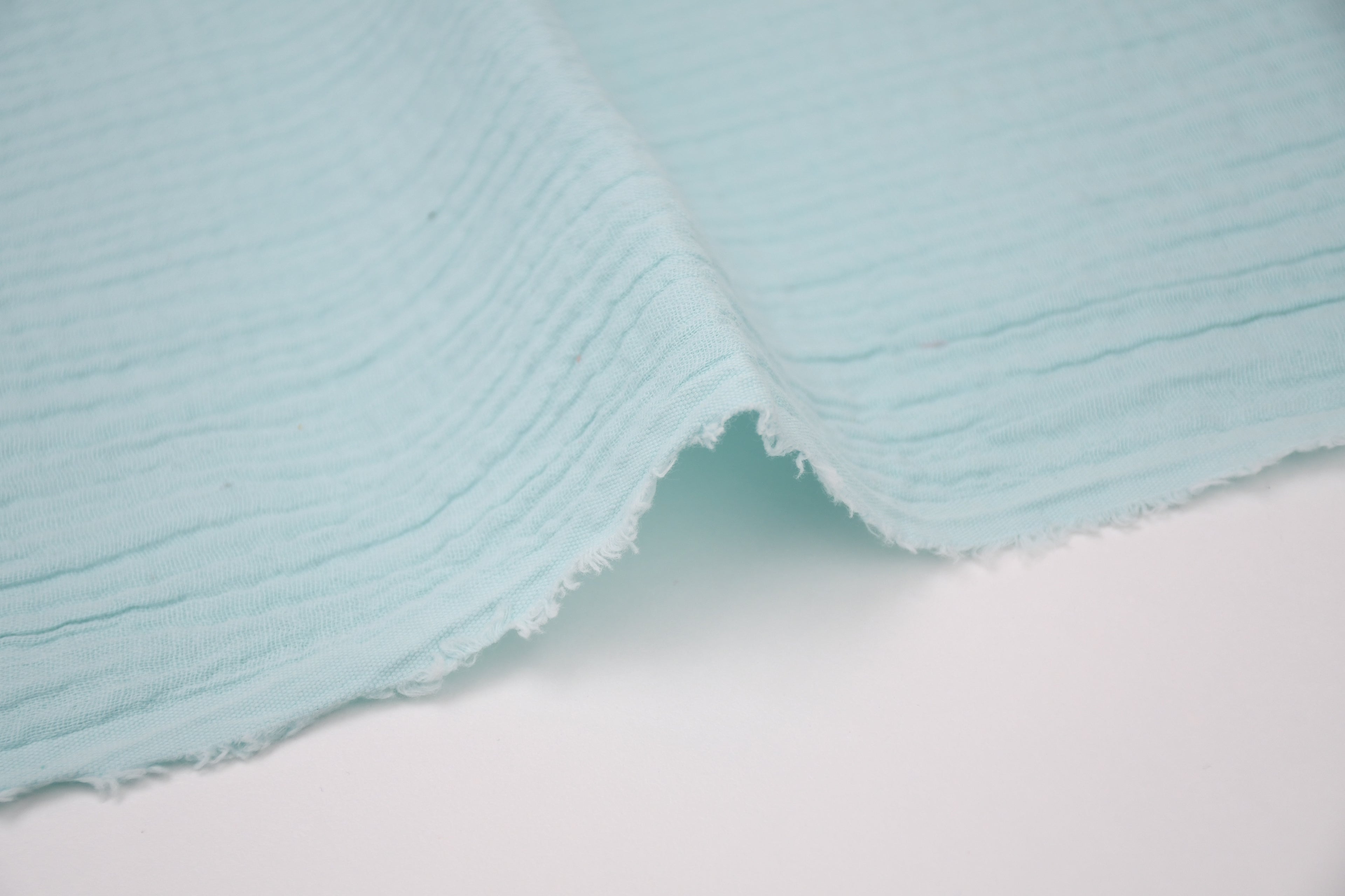 100% Cotton Double Gauze Muslin Fabric -  Aqua