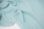 100% Cotton Double Gauze Muslin Fabric -  Aqua