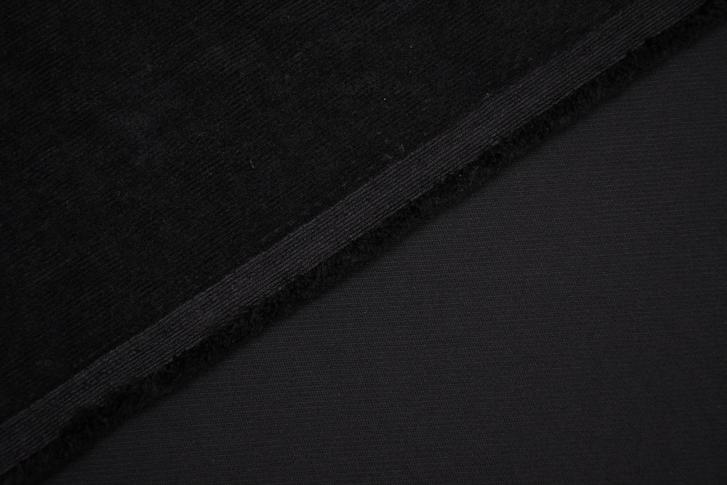 16 Wales Corduroy Light Stretch Fabric - Midnight Black