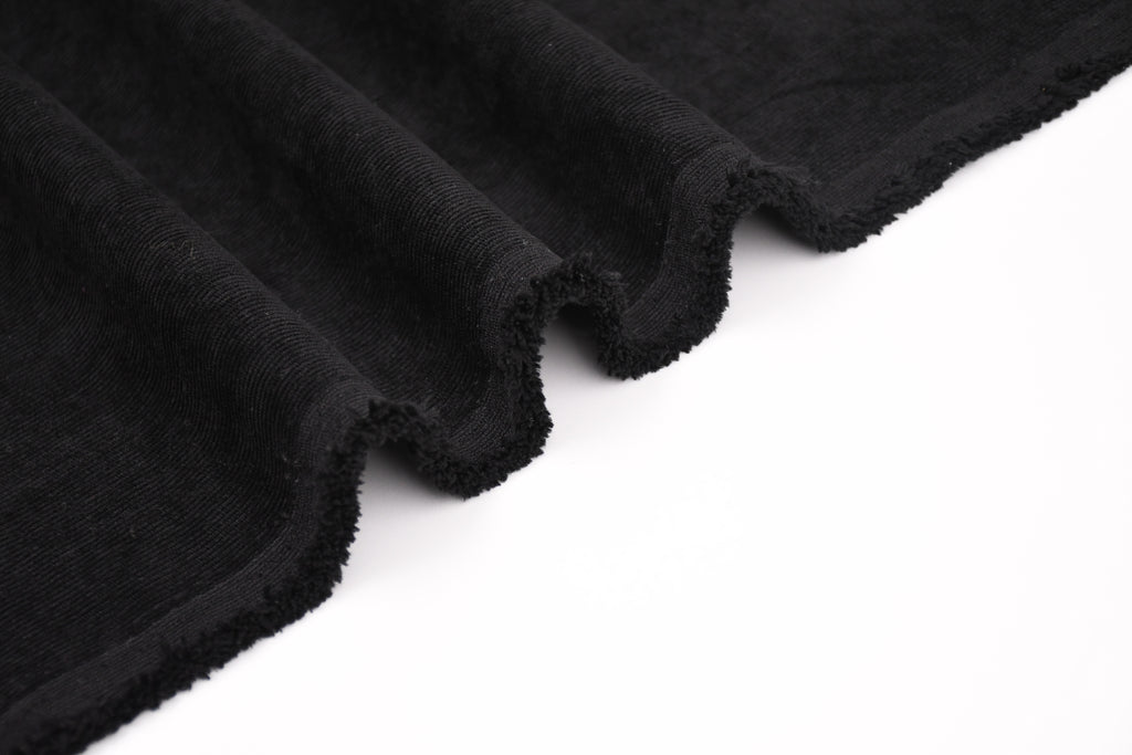 16 Wales Corduroy Light Stretch Fabric - Midnight Black