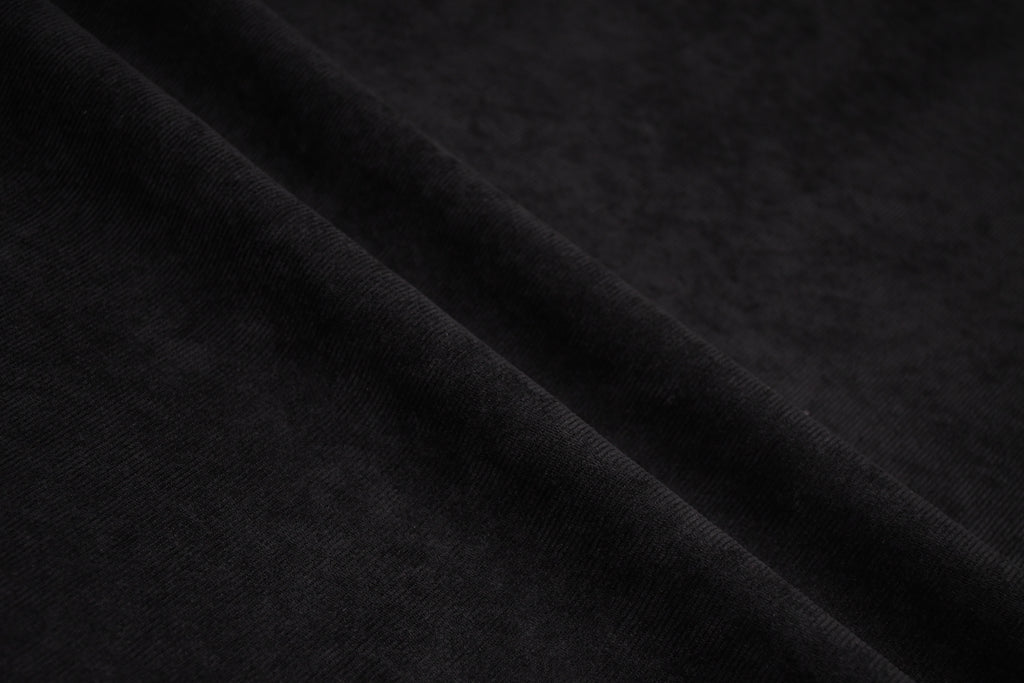 16 Wales Corduroy Light Stretch Fabric - Midnight Black