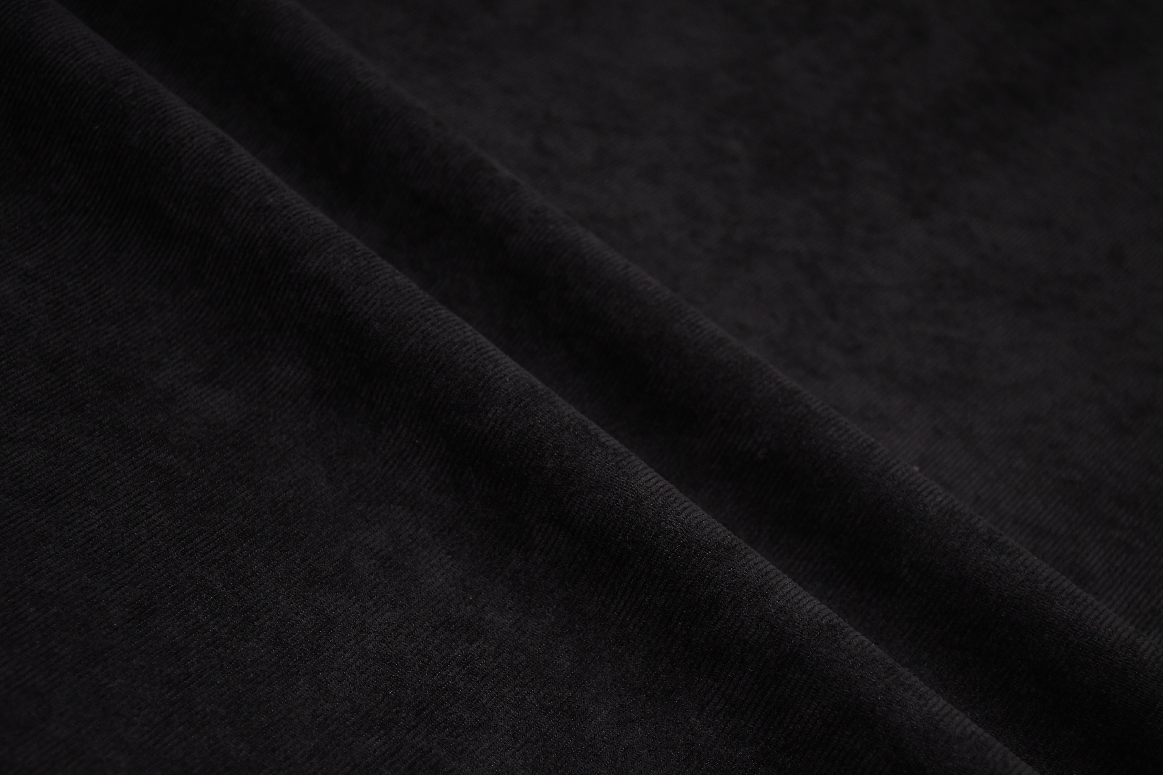 16 Wales Corduroy Light Stretch Fabric - Midnight Black