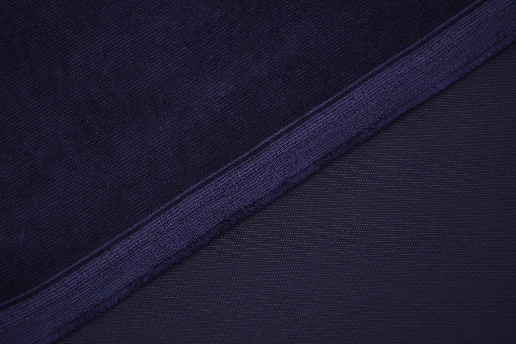 16 Wales Corduroy Light Stretch Fabric  - Navy Blue