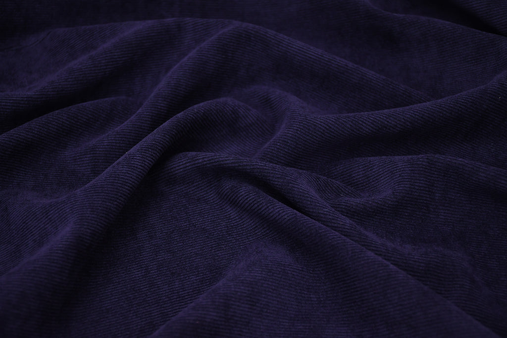 16 Wales Corduroy Light Stretch Fabric  - Navy Blue
