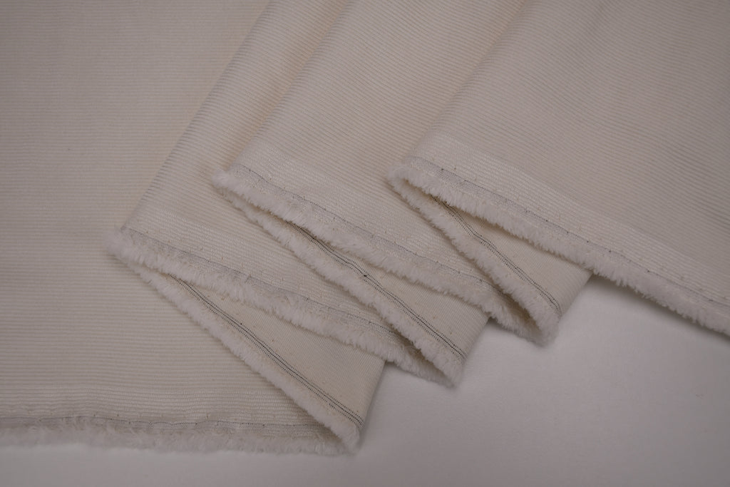 16 Wales Corduroy Light Stretch Fabric - Ivory
