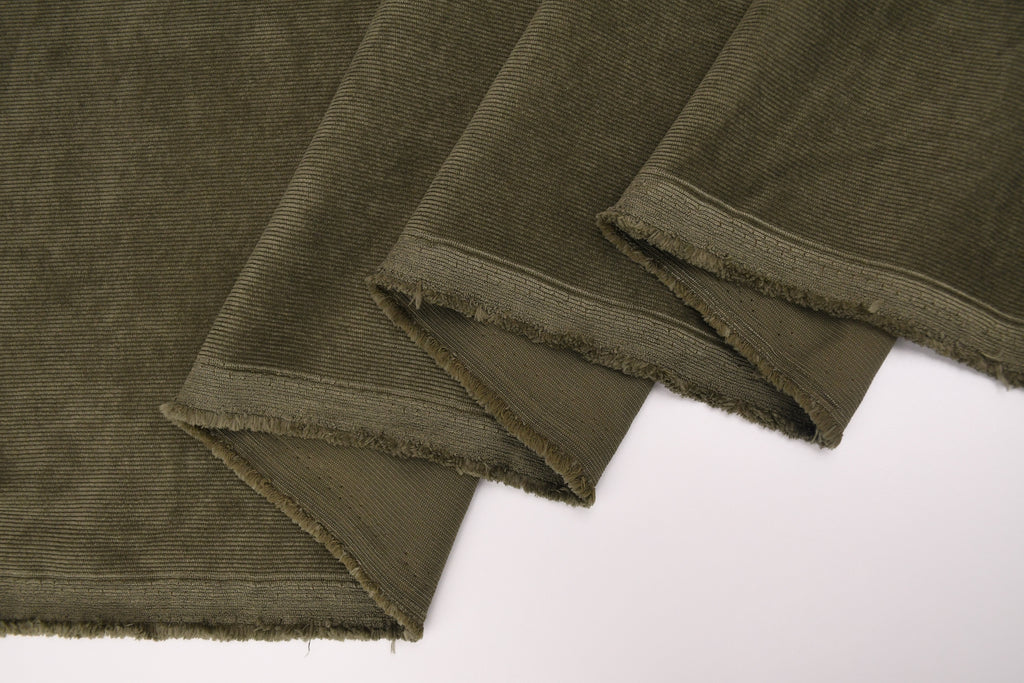 16 Wales Corduroy Light Stretch Fabric - Avocado
