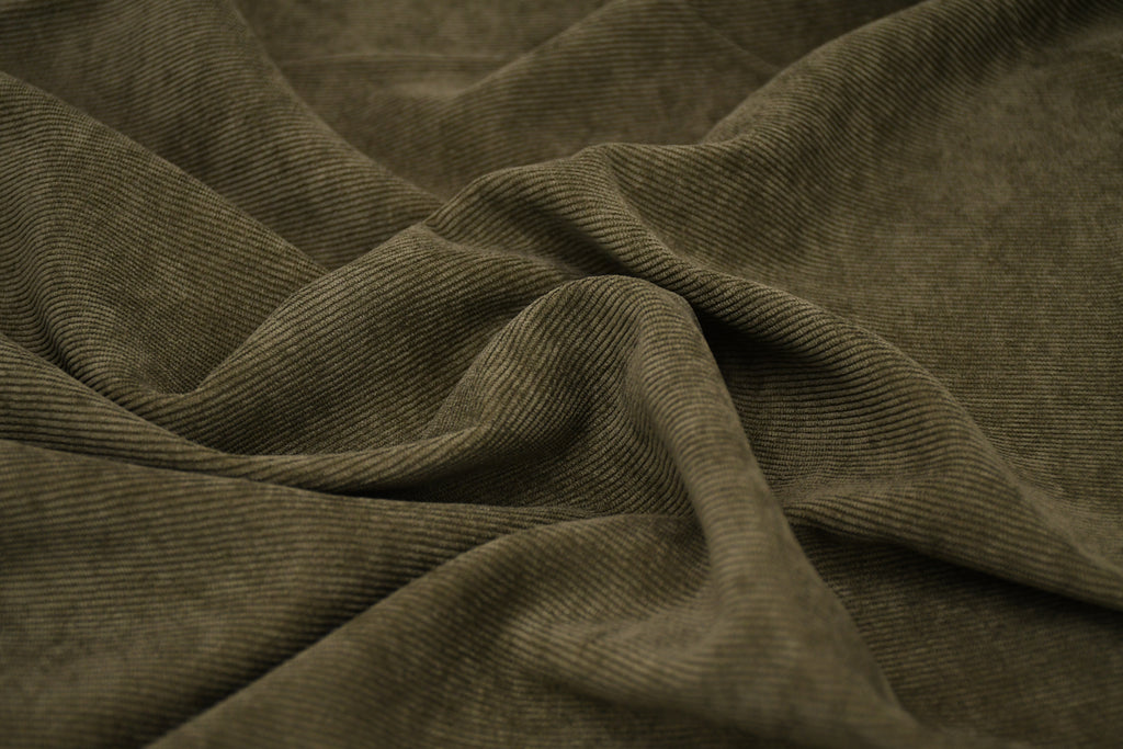16 Wales Corduroy Light Stretch Fabric - Avocado