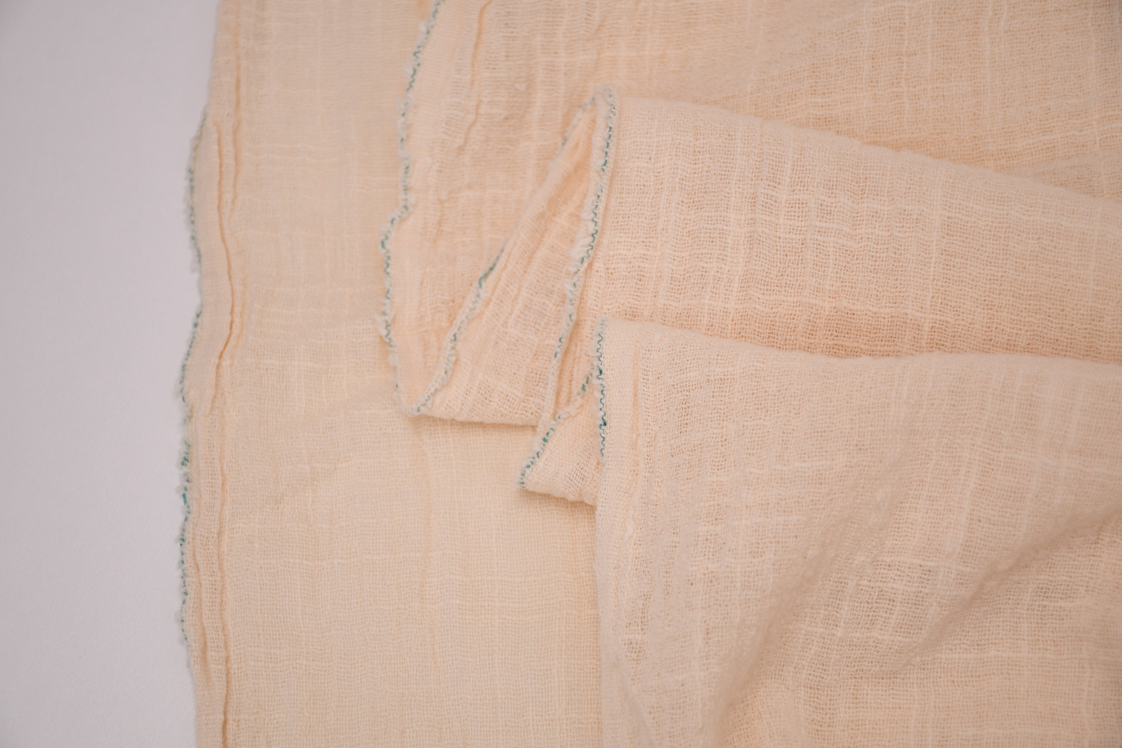 Crinkle Cotton Gauze Fabric - Natural