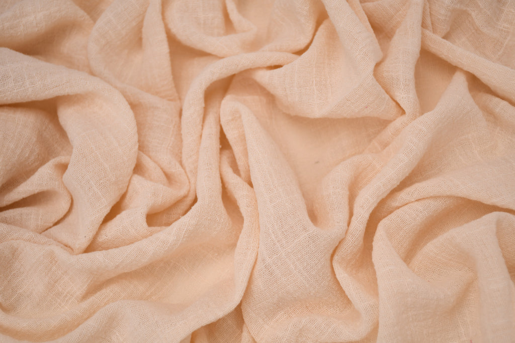 Crinkle Cotton Gauze Fabric - Natural