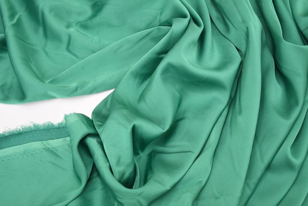 Silky Satin Stretch-Jade Green