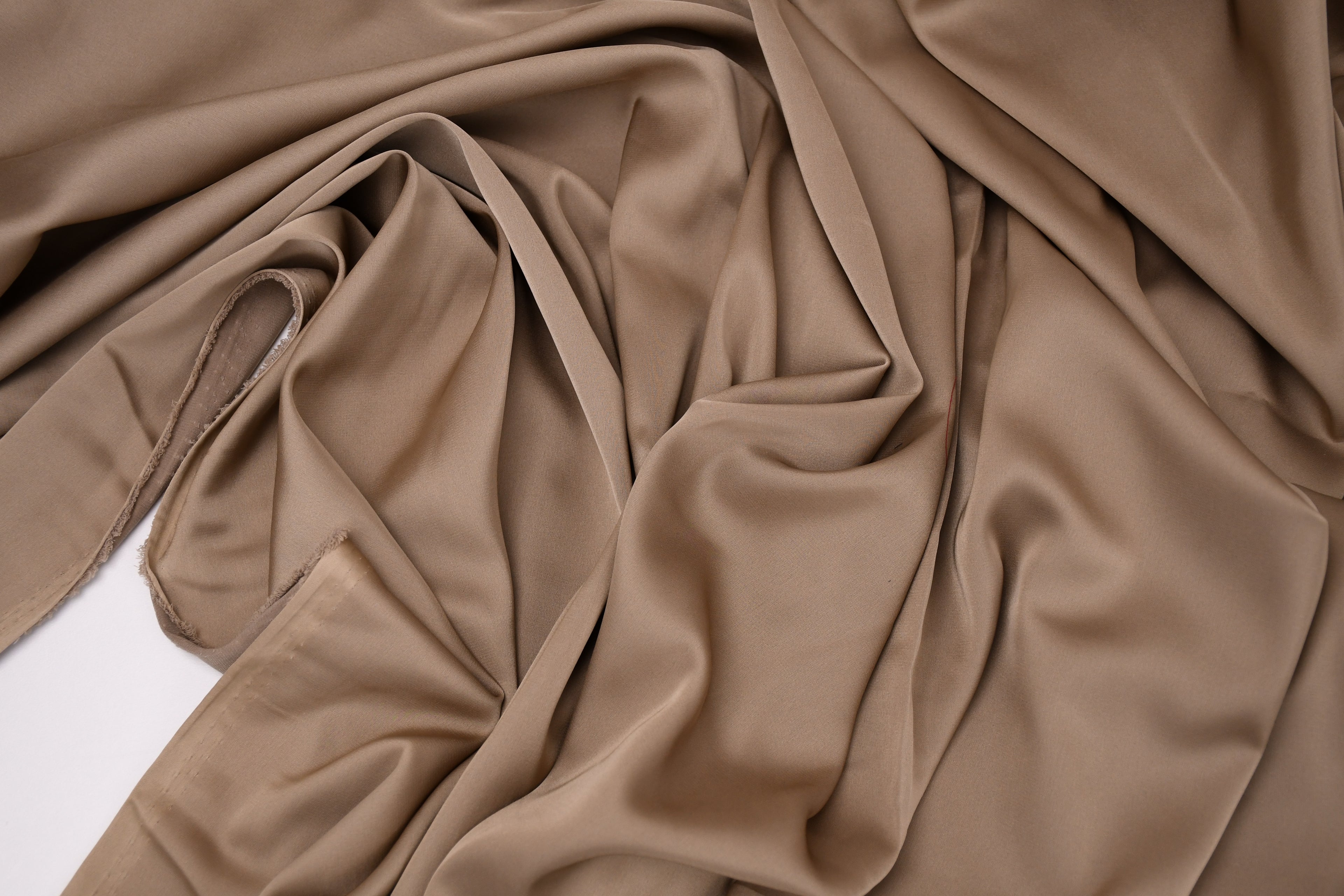 Silky Satin Stretch-Sand Stone