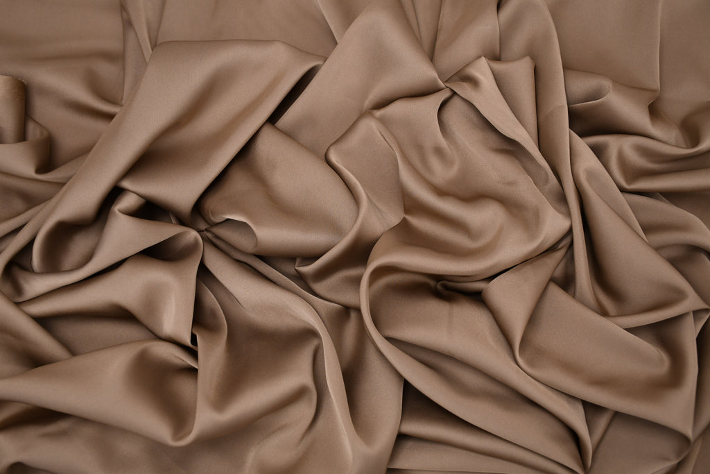 Silky Satin Stretch-Sand Stone
