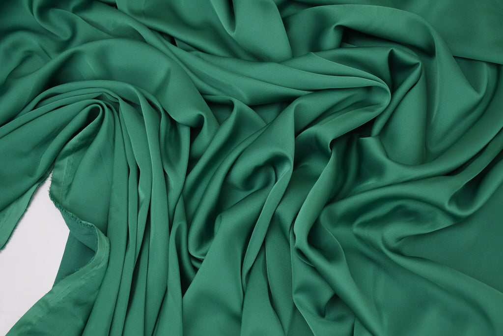Silky Satin Stretch-Jade Green