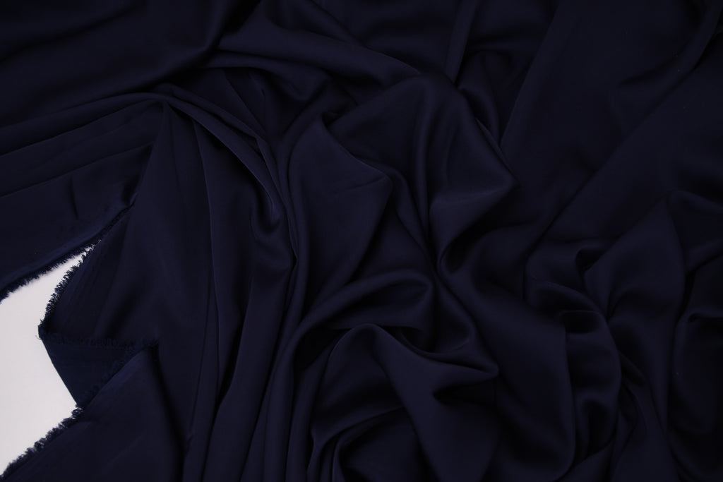 Silky Soft Stretch Satin-Deep Navy