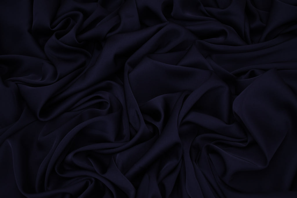Silky Soft Stretch Satin-Deep Navy