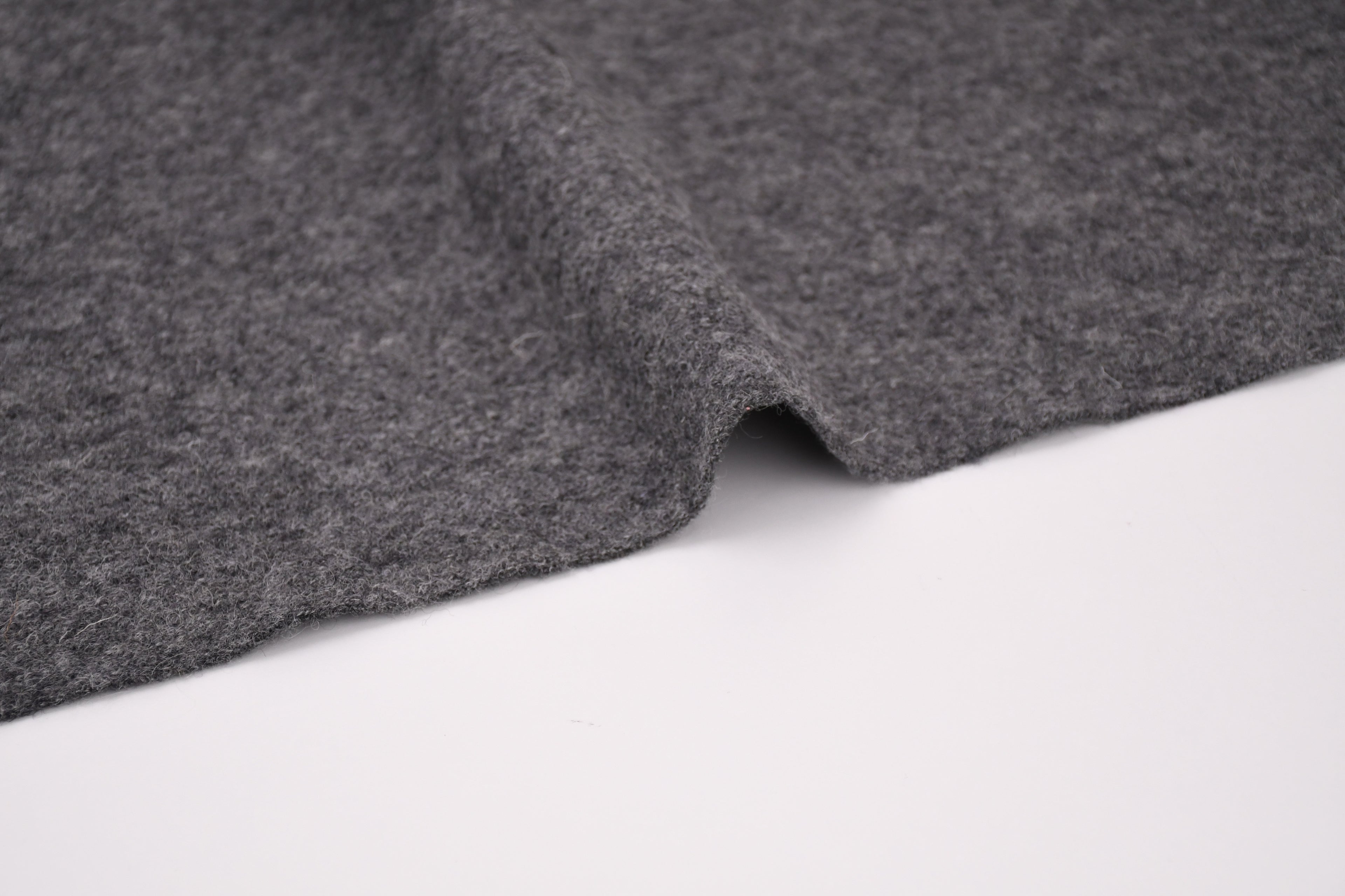 100% Pure Boiled Wool Coating Fabric - Dark Grey
