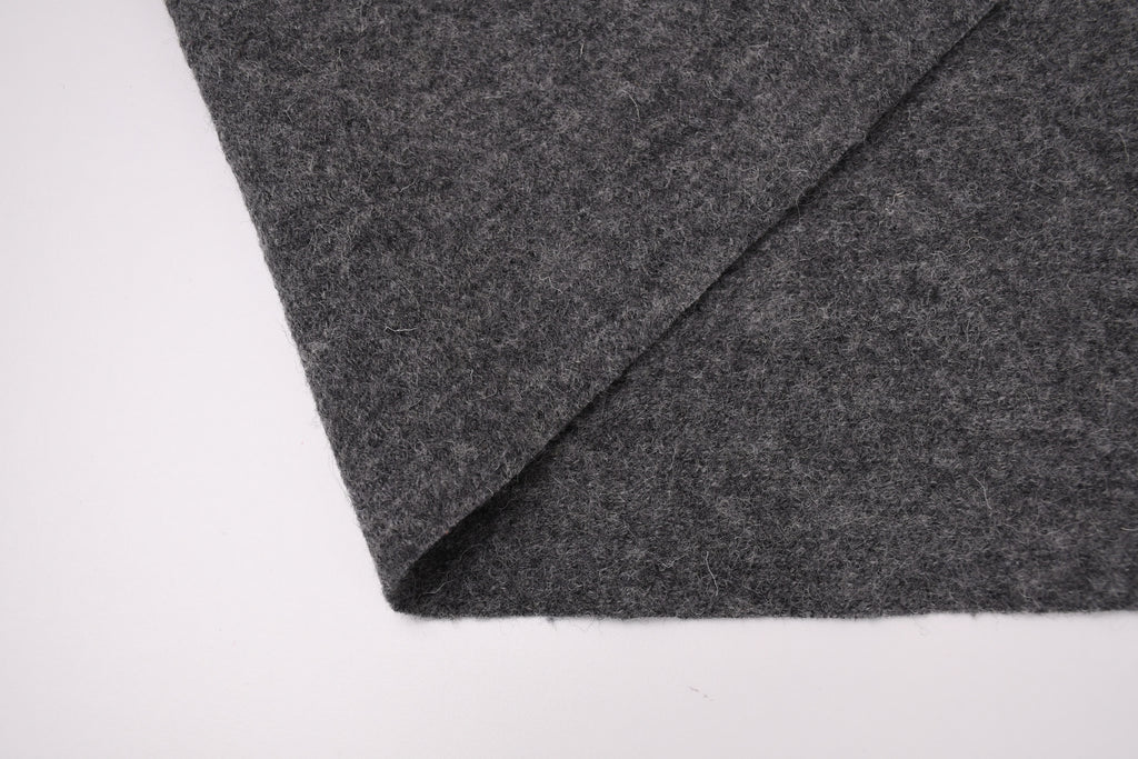 100% Pure Boiled Wool Coating Fabric - Dark Grey