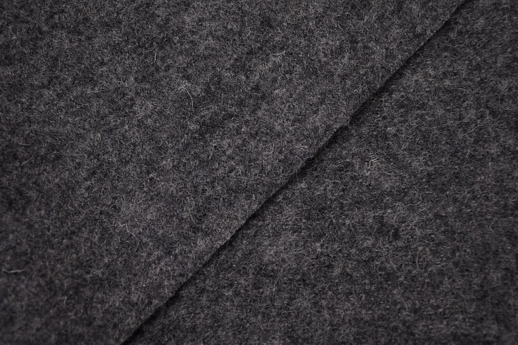 100% Pure Boiled Wool Coating Fabric - Dark Grey