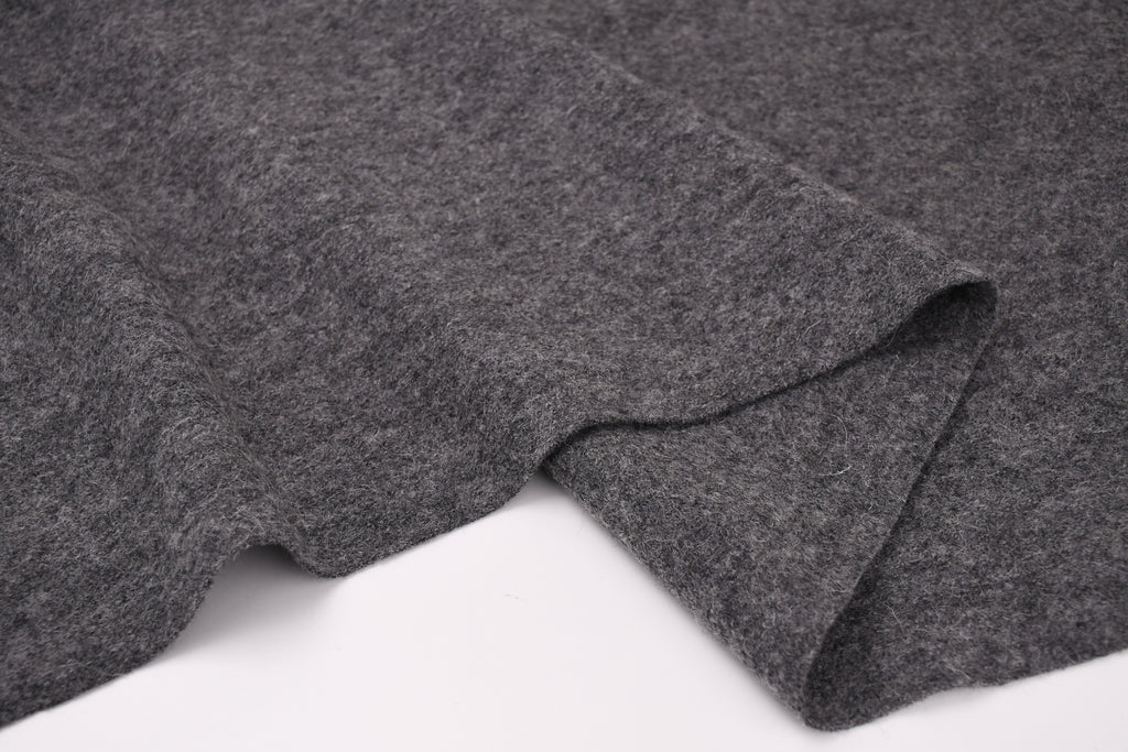 100% Pure Boiled Wool Coating Fabric - Dark Grey