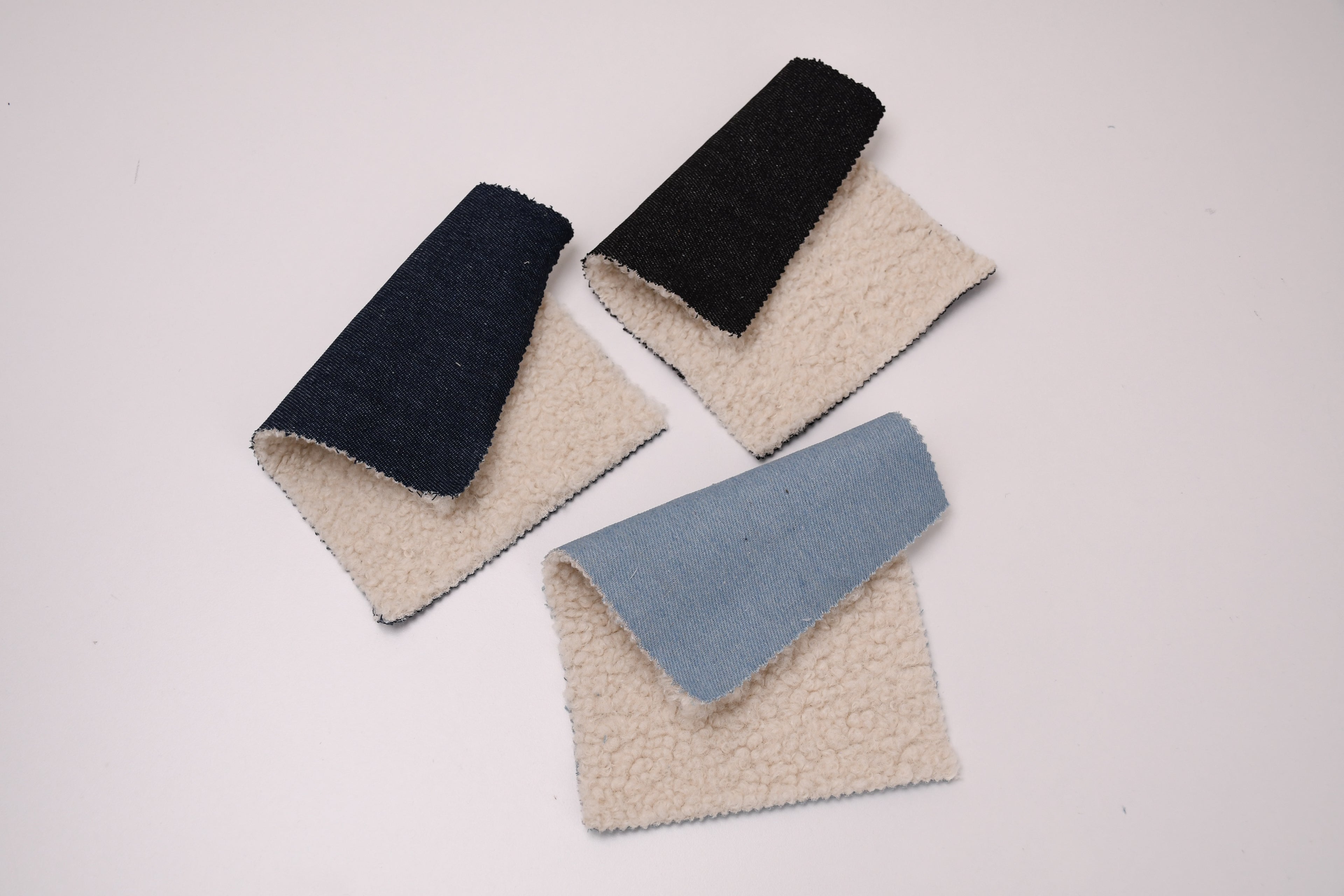 Denim Teddy Sherpa Fleece Fabric - Light Blue