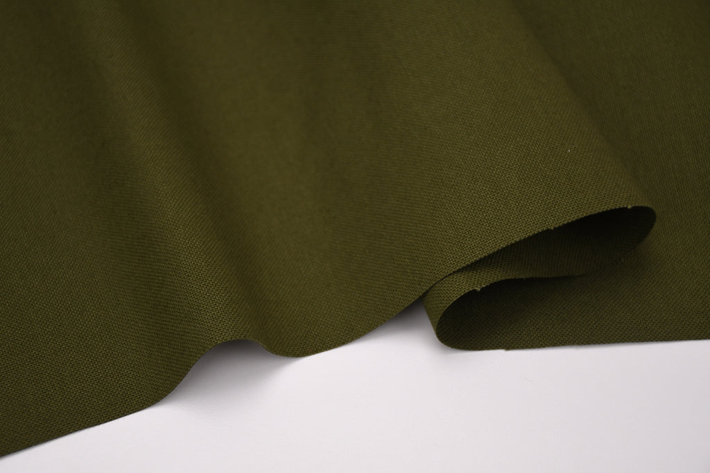 8oz 100% Cotton Canvas Fabric - Olive