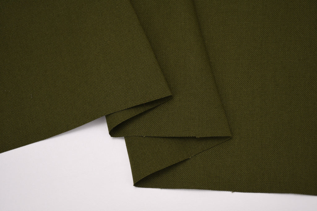 8oz 100% Cotton Canvas Fabric - Olive