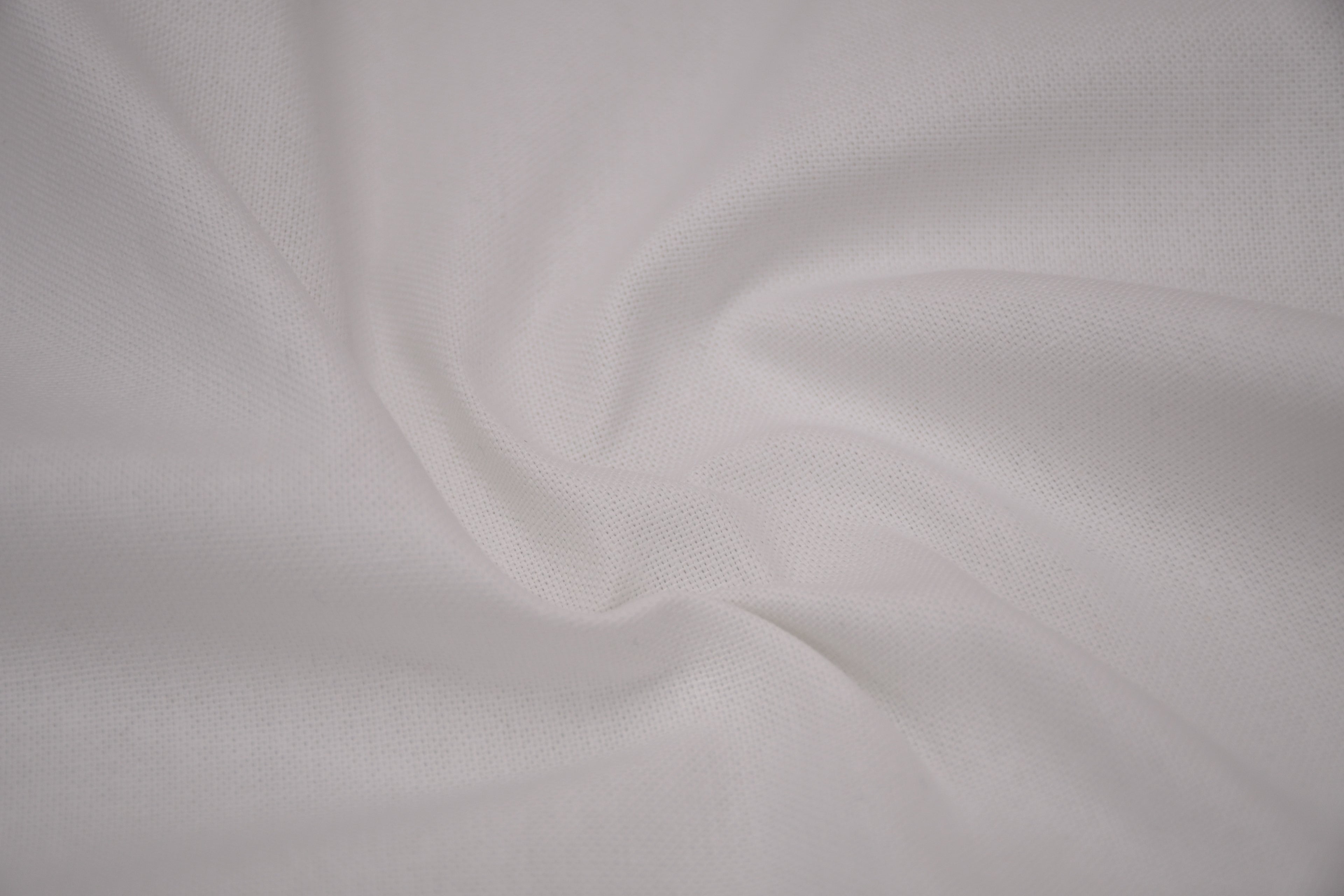 8oz 100% Cotton Canvas Fabric - Pure White