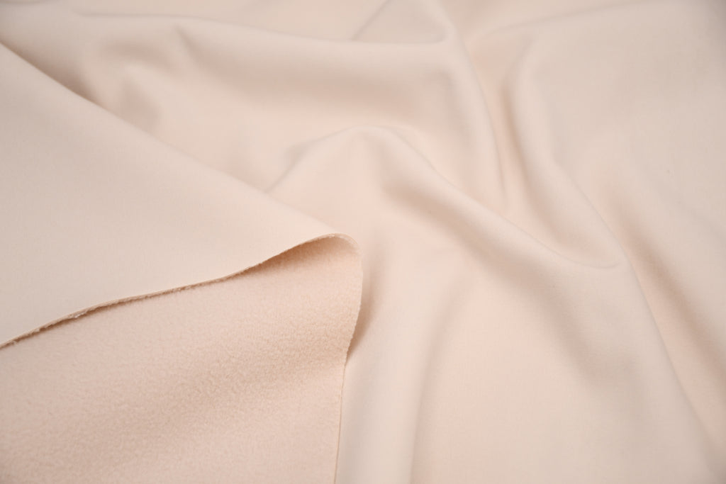Softshell Fleece Water Repellent Fabric- Vanilla