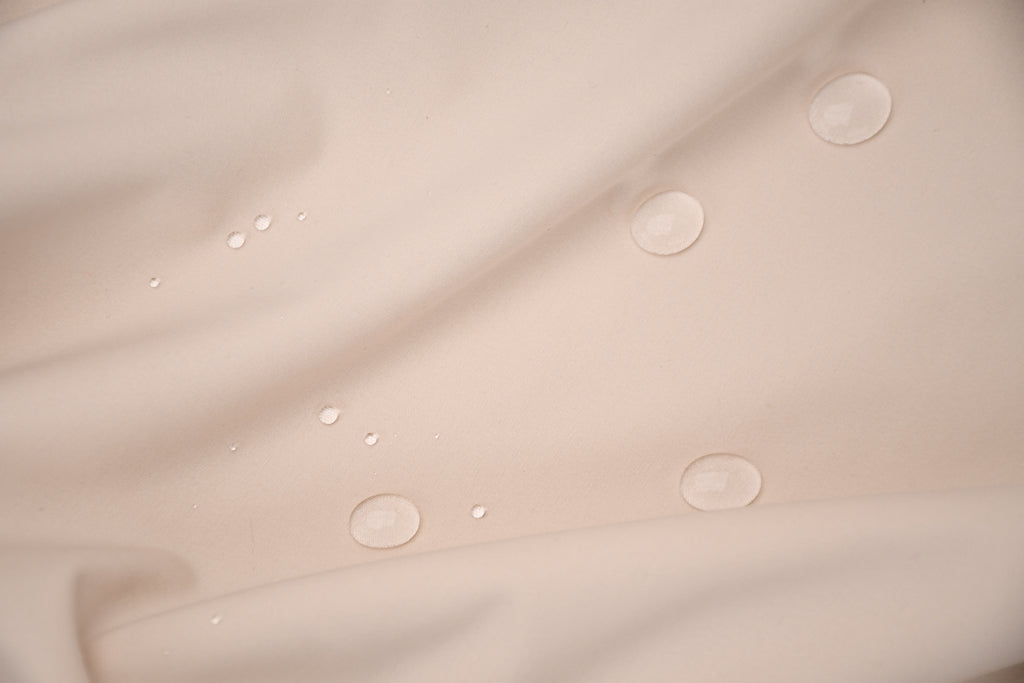 Softshell Fleece Water Repellent Fabric- Vanilla