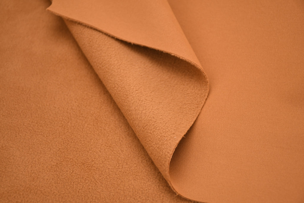 Softshell Fleece Water Repellent Fabric- Caramel
