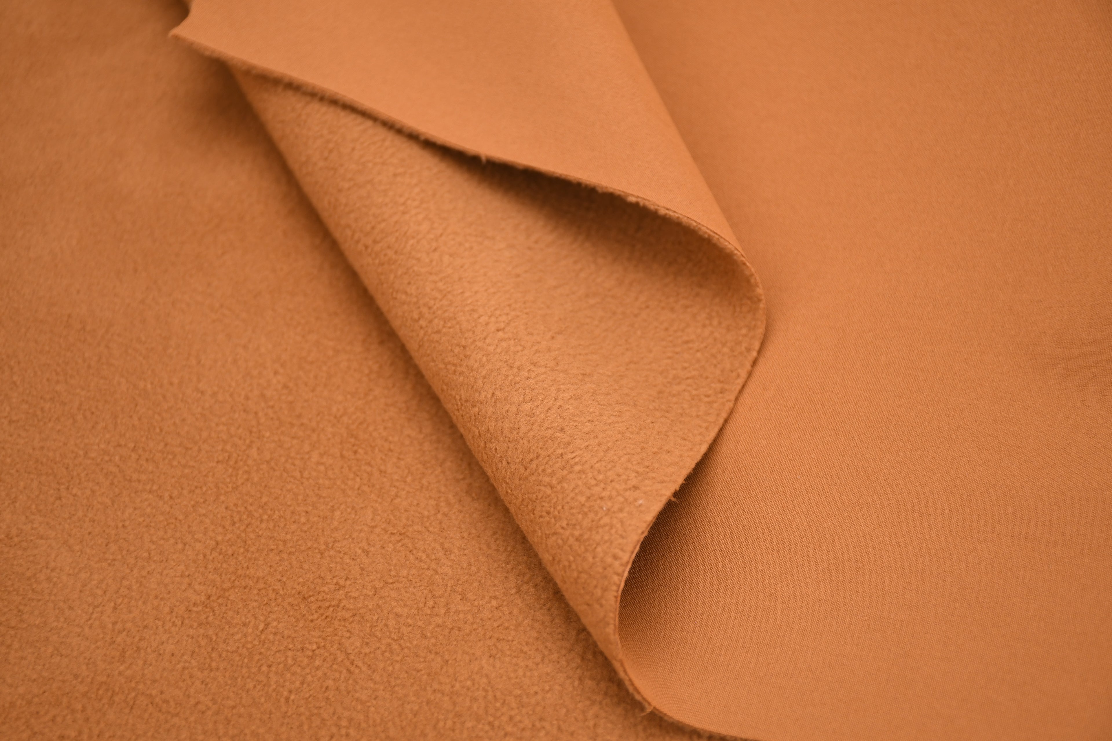 Softshell Fleece Water Repellent Fabric- Caramel