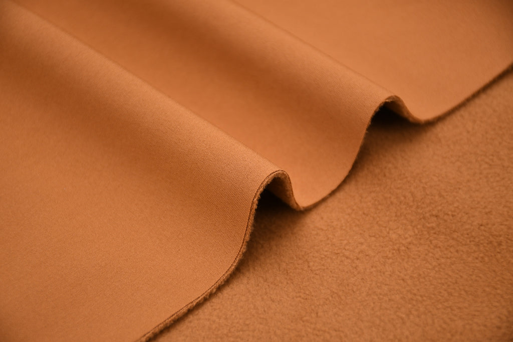 Softshell Fleece Water Repellent Fabric- Caramel