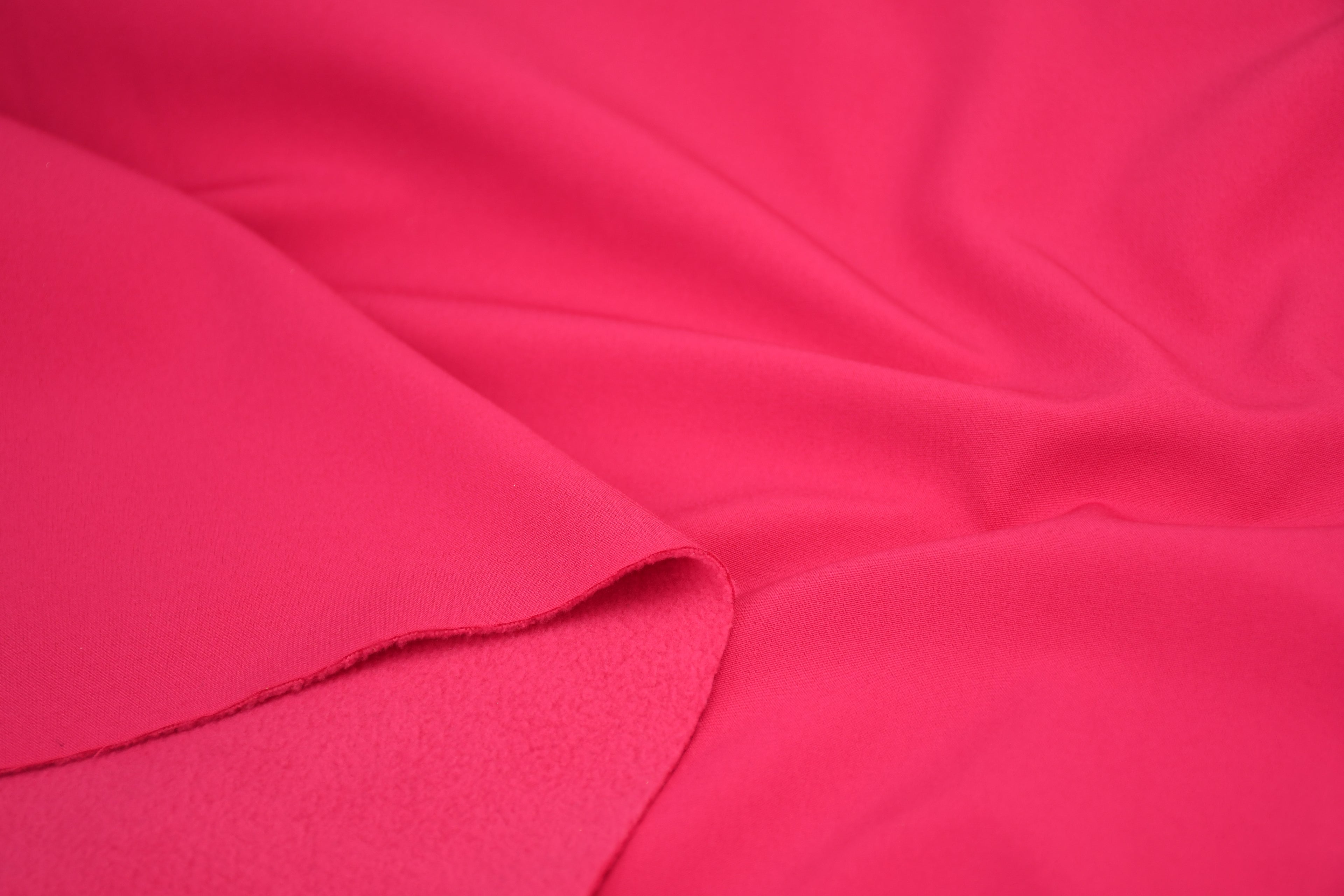 Softshell Fleece Water Repellent Fabric- Electric Pink