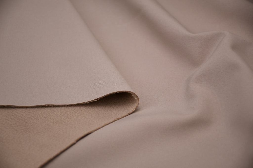 Softshell Fleece Water Repellent Fabric- Beige