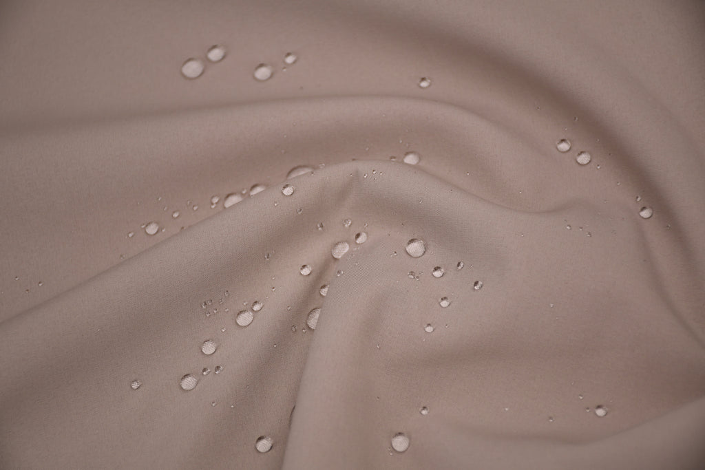 Softshell Fleece Water Repellent Fabric- Beige