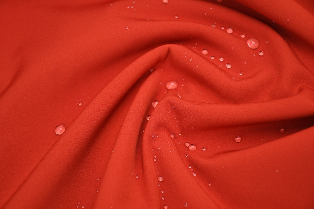 Softshell Fleece Water Repellent Fabric- Rust