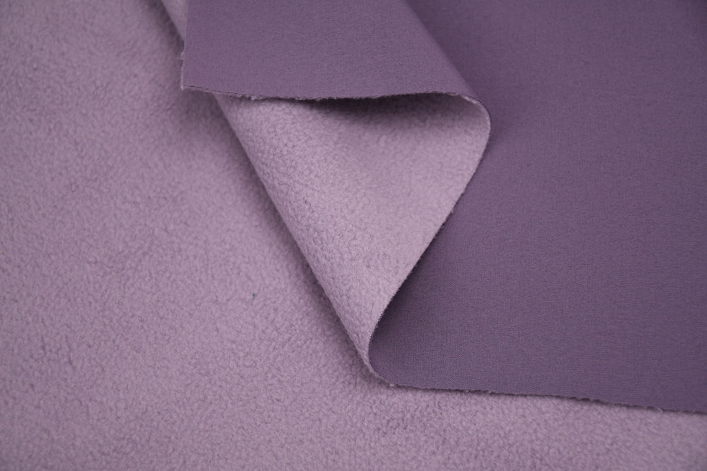 Softshell Fleece Water Repellent Fabric- Lavender