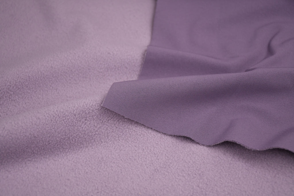 Softshell Fleece Water Repellent Fabric- Lavender