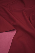 Softshell Fleece Water Repellent Fabric- Sangria