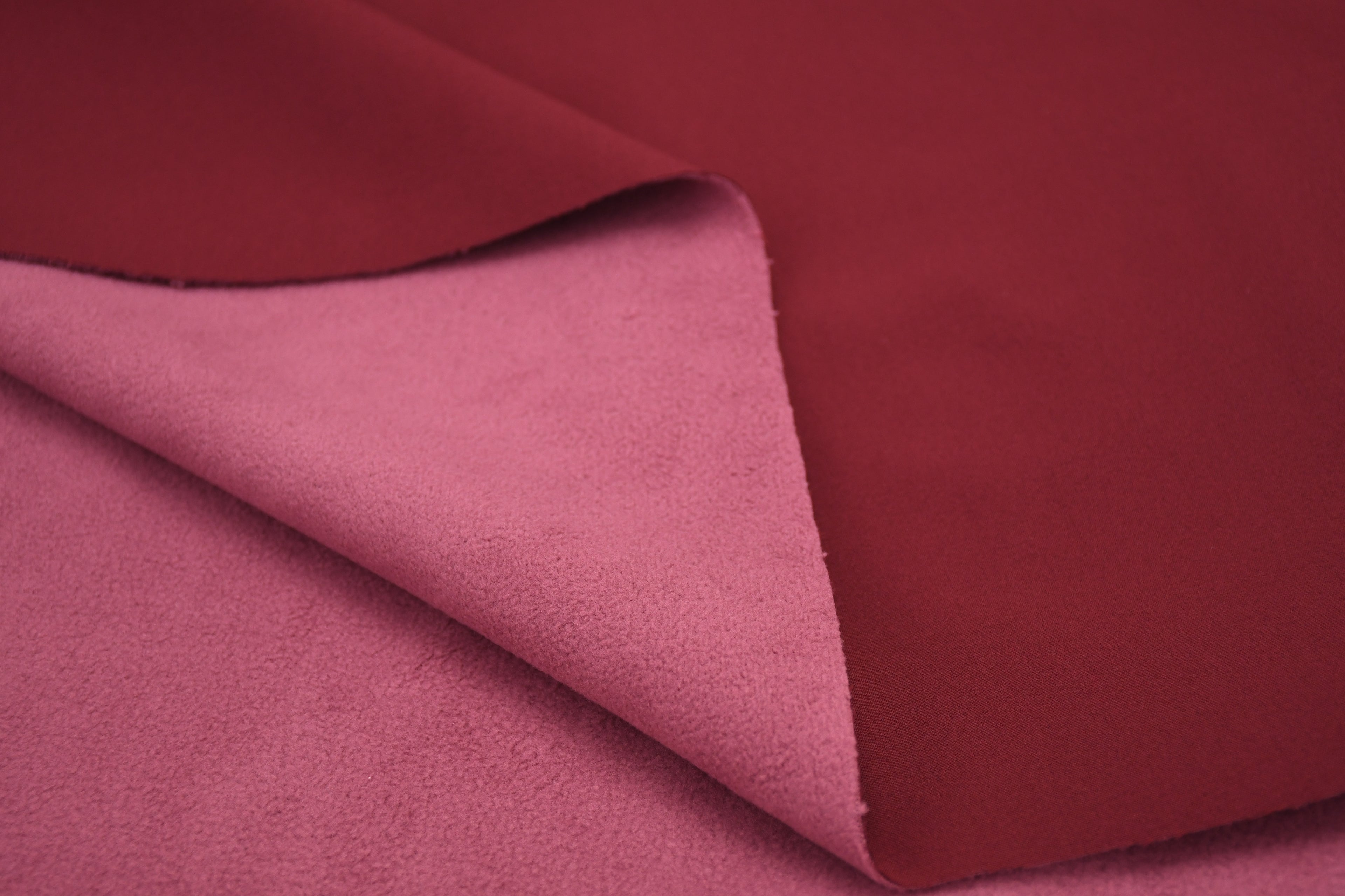Softshell Fleece Water Repellent Fabric- Sangria