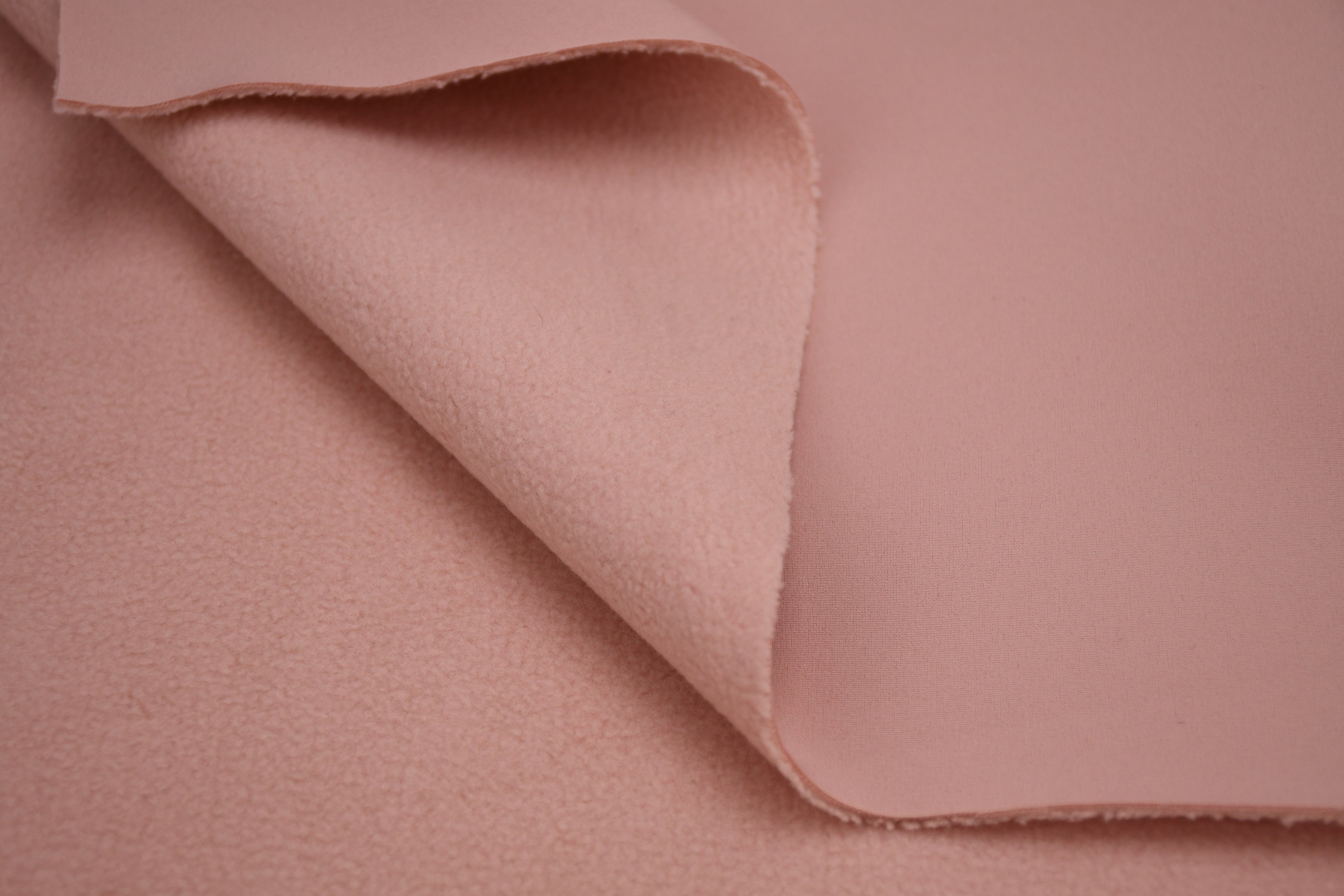 Softshell Fleece Water Repellent Fabric- Pink