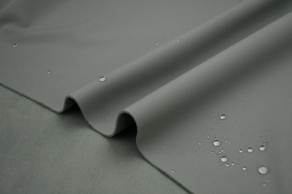 Softshell Fleece Water Repellent Fabric- Sage Green