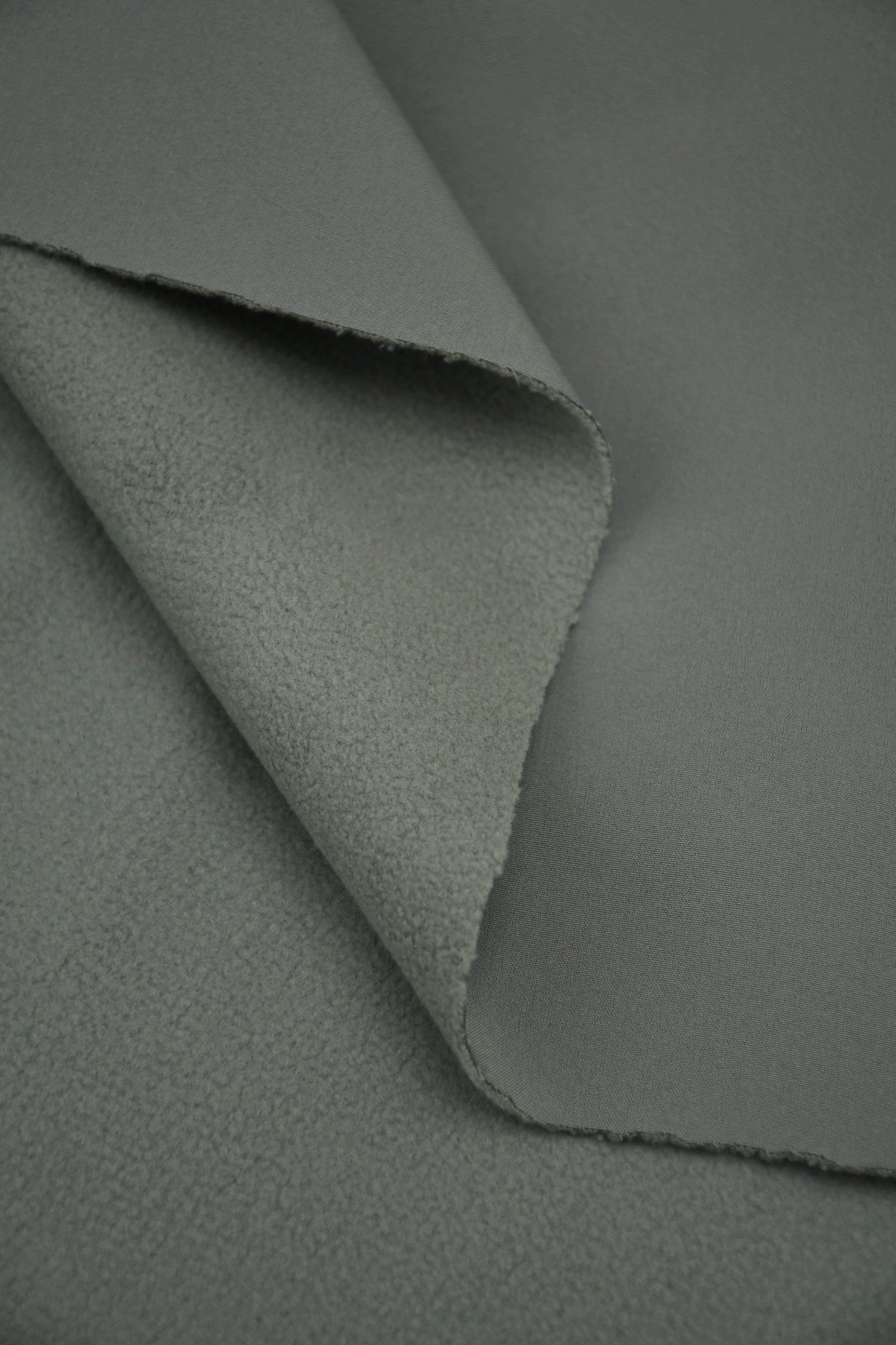Softshell Fleece Water Repellent Fabric- Sage Green