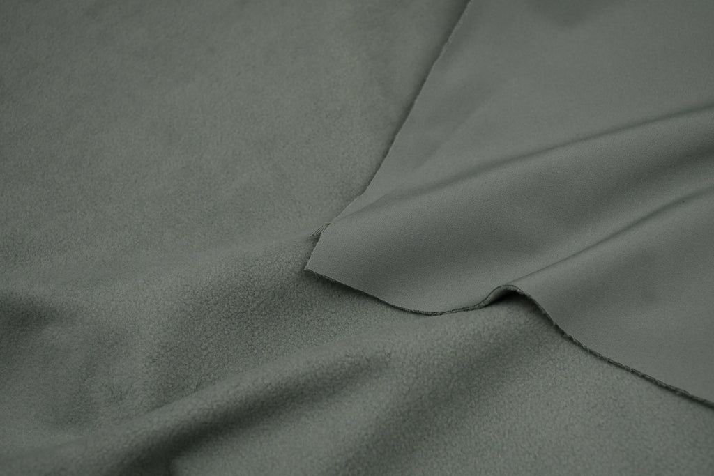 Softshell Fleece Water Repellent Fabric- Sage Green