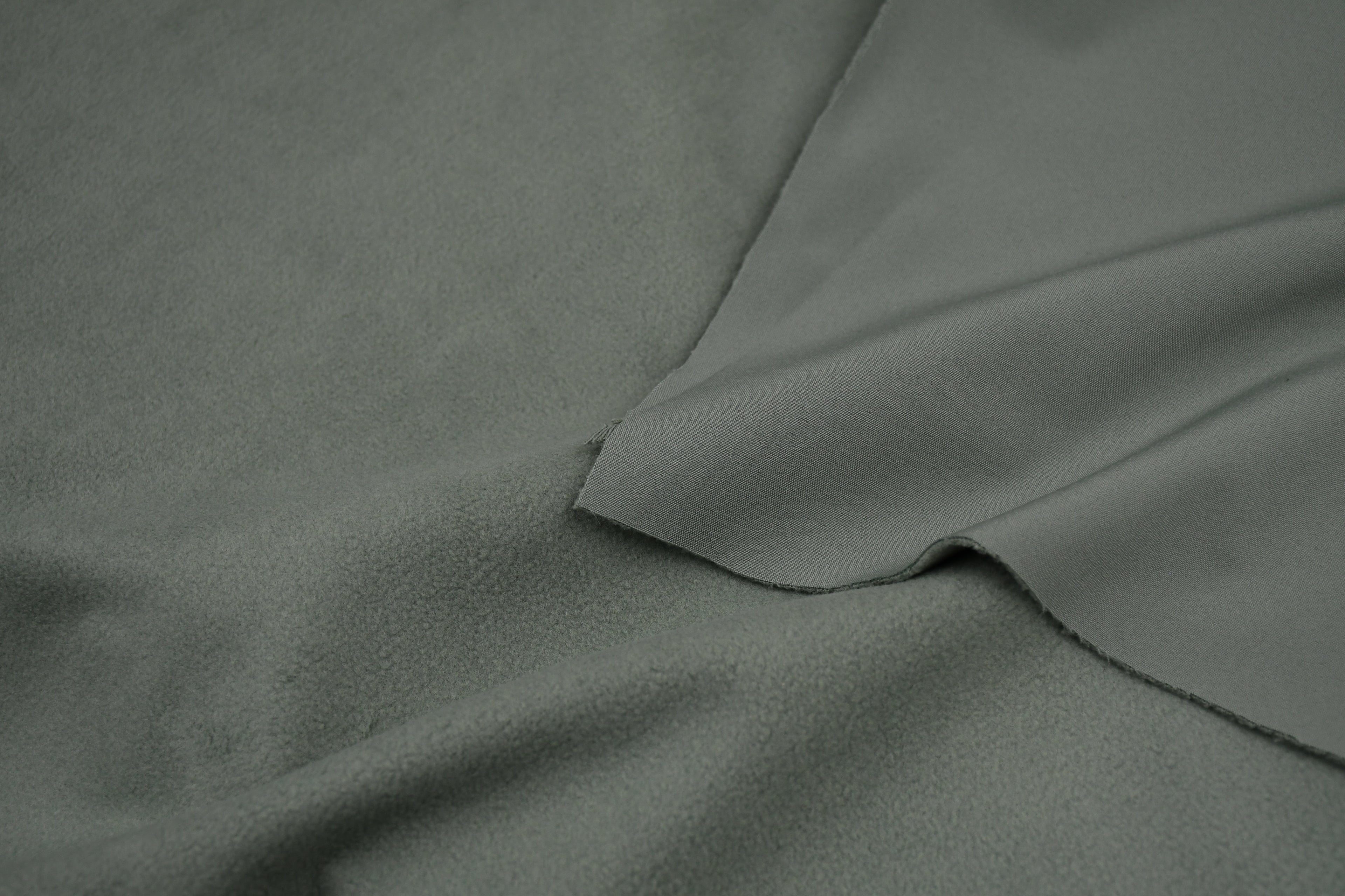 Softshell Fleece Water Repellent Fabric- Sage Green