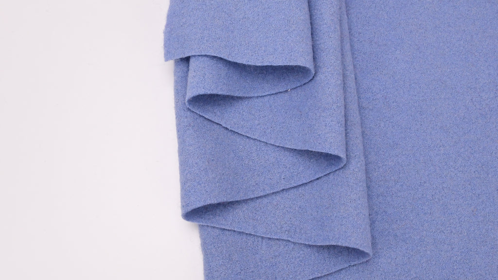 100% Pure Boiled Wool Coating Fabric -Sky