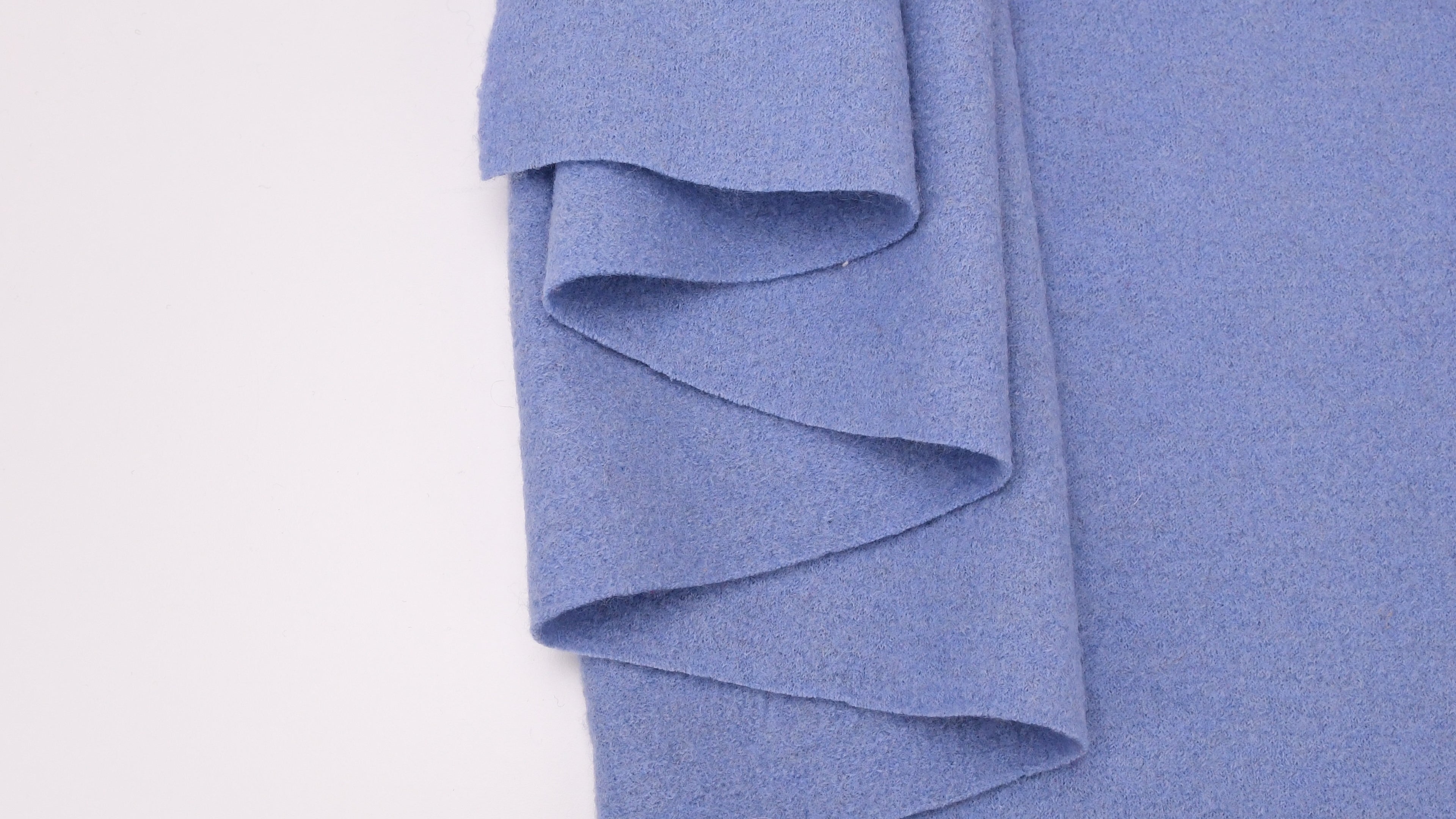 100% Pure Boiled Wool Coating Fabric -Sky